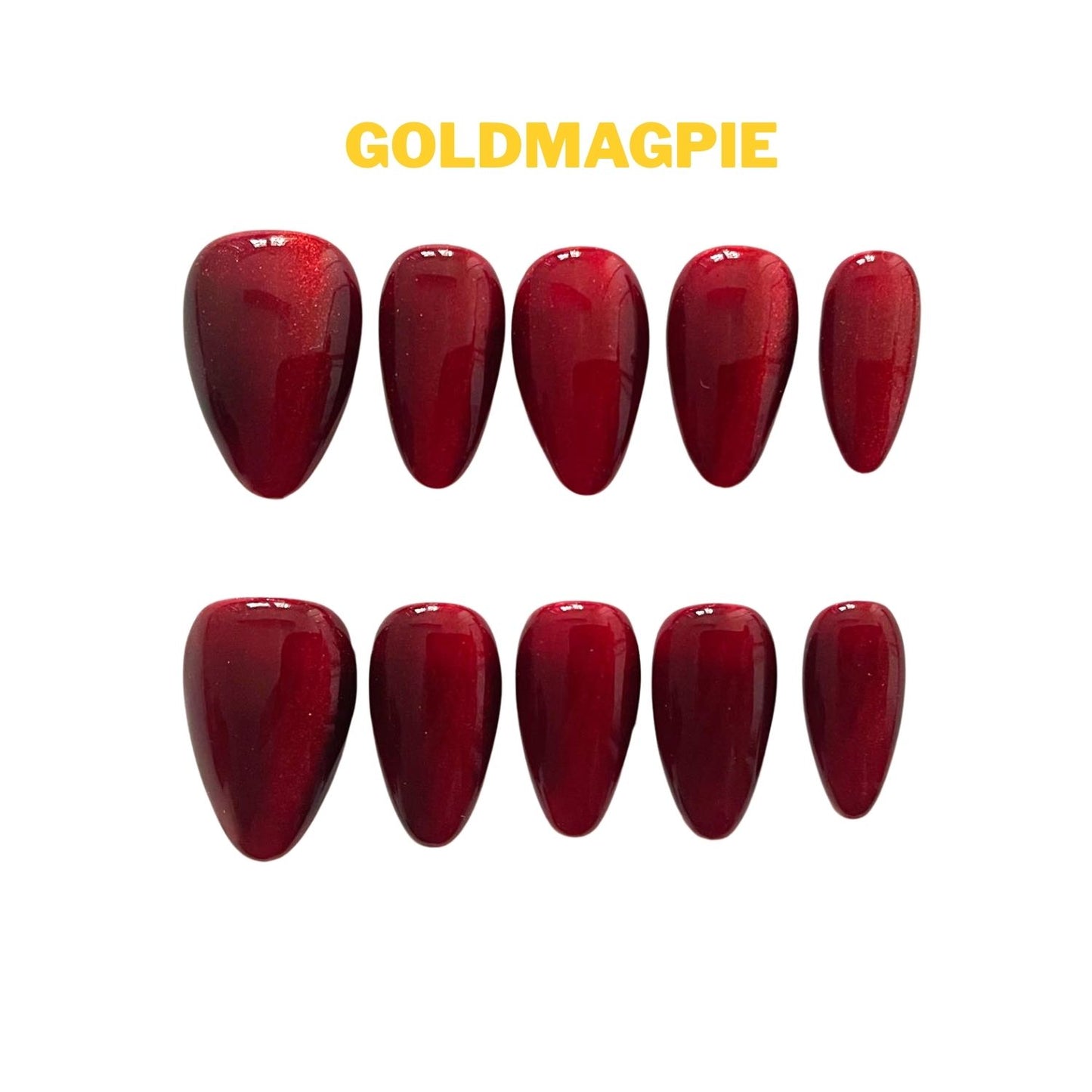 Cat Eye Deep Red Short Almond A8S