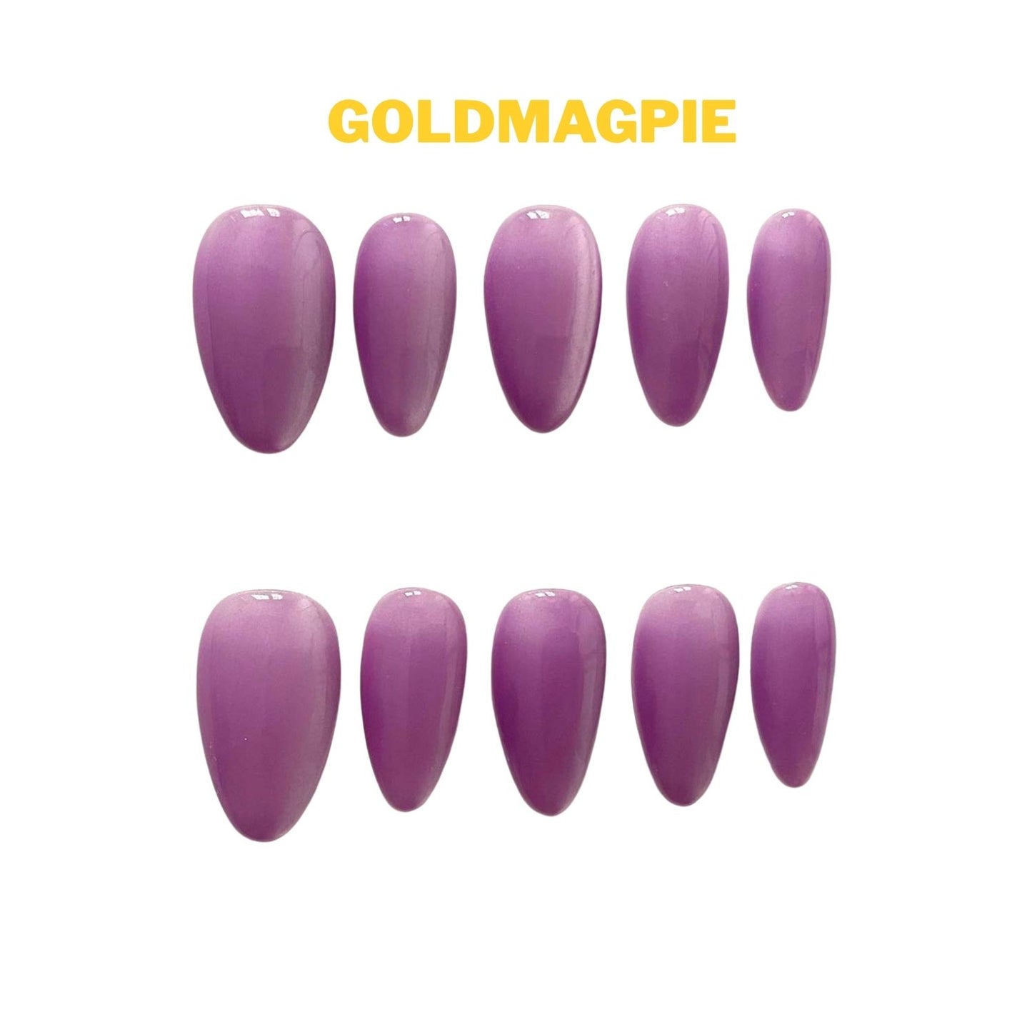 Cat Eye Purple Short Almond A5S
