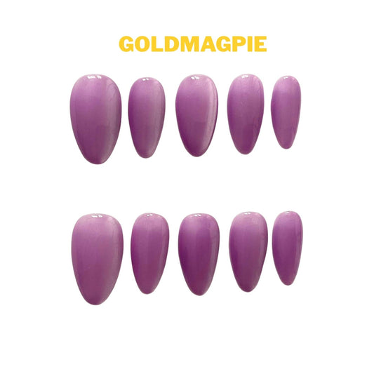 Cat Eye Purple Short Almond A5S